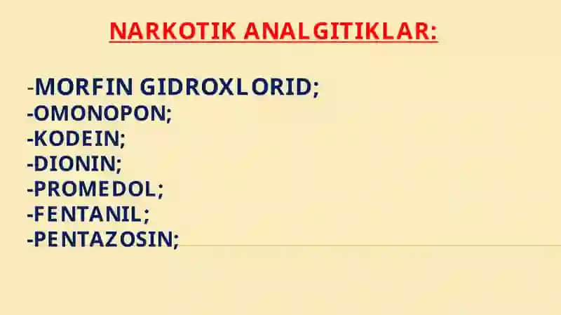 Analgetiklar.Narkomaniya va uning asoratlari 2