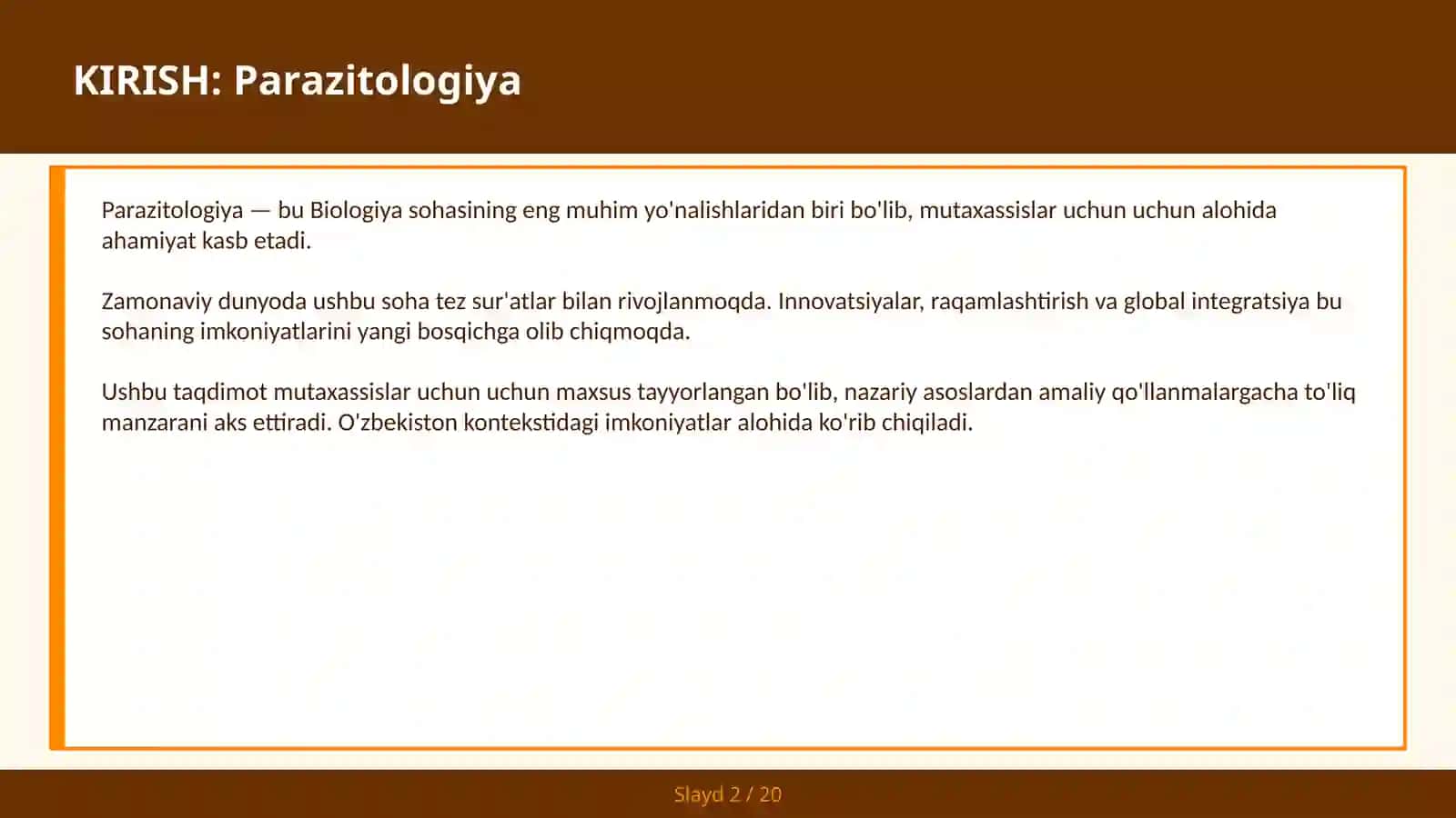 PARAZITOLOGIYA 2