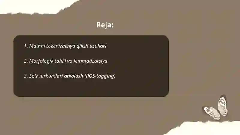 Matnni qayta ishlash texnologiyalar 2