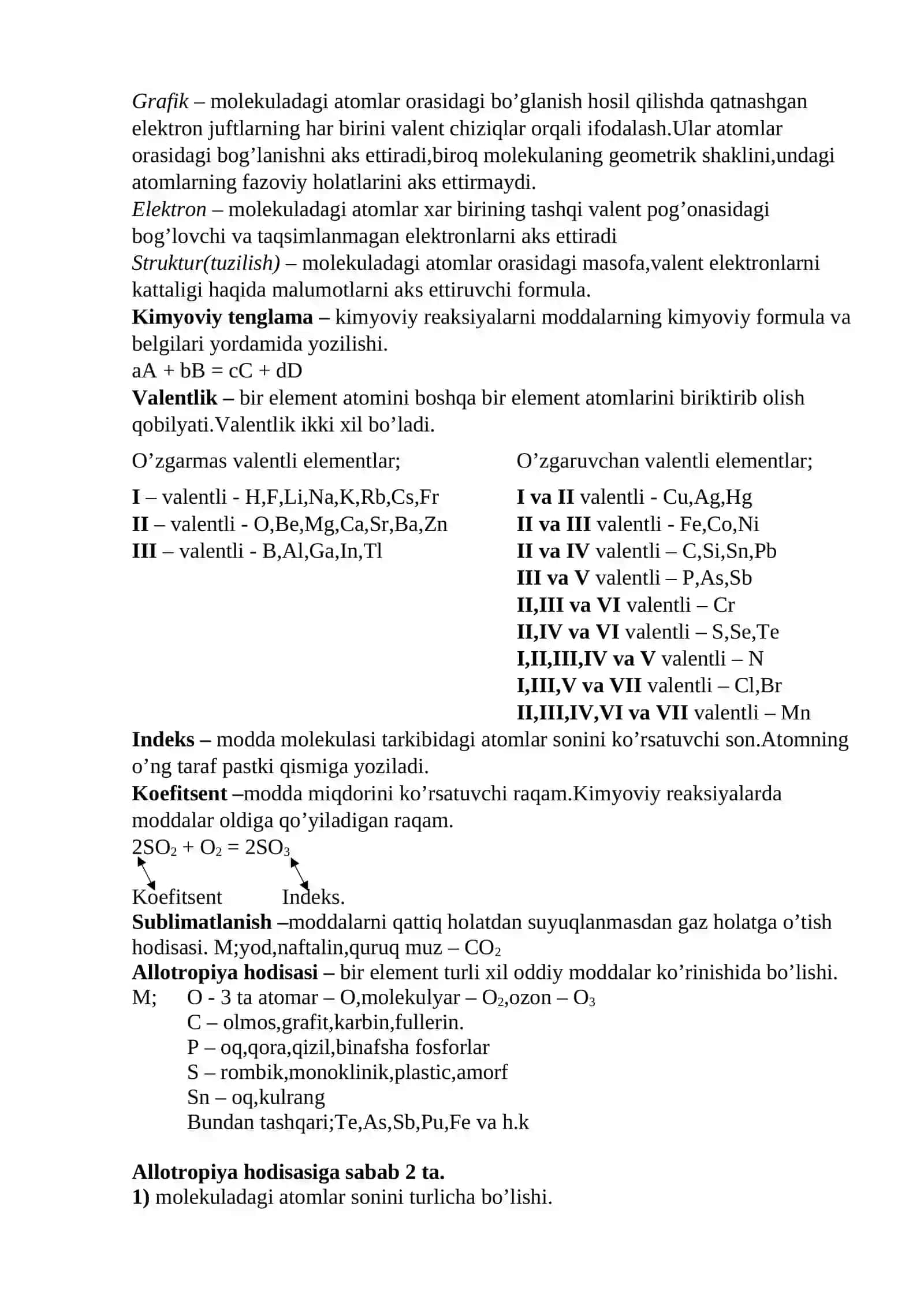 Kimyoning asosiy tushuncha va qonunlari 2