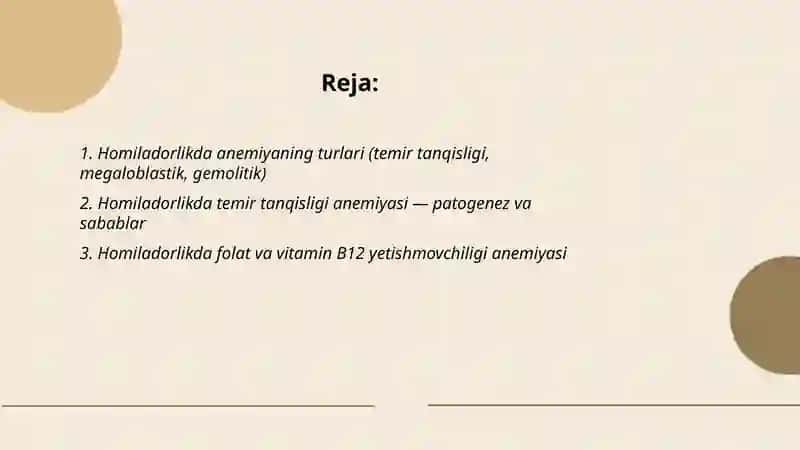 Homiladorlikda anemiya 2