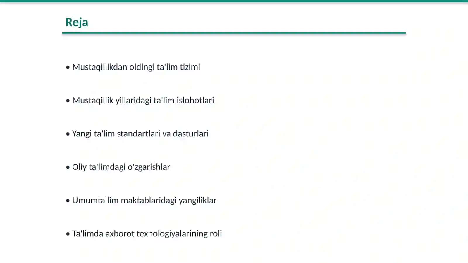 Ozbekistonda mustaqillik yillarida talim va talim sohasidagi yangiliklar 2