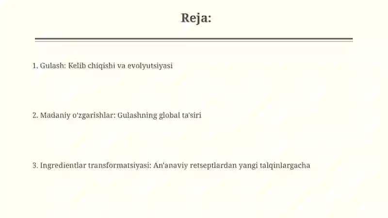Gullash va Changlanish 2