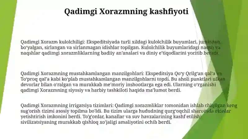 Qadimgi Xorazm Arxeologik Ekspeditsiyasi 2