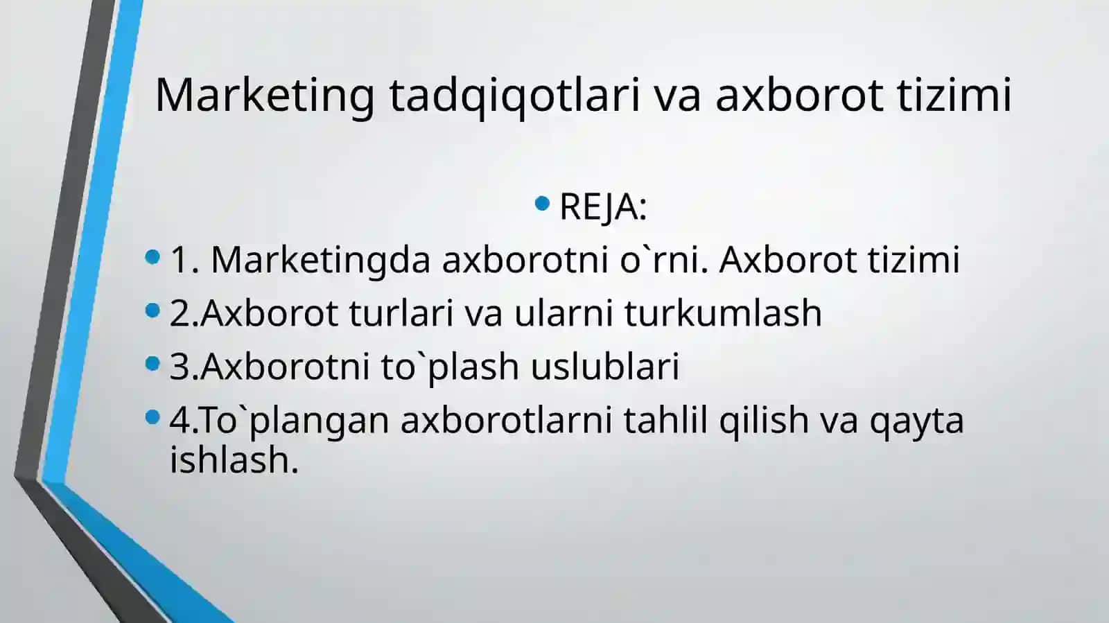 Marketing tadqiqotlari va axborot tizimi 2