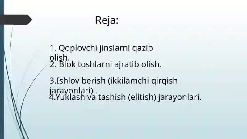 Murakkab strukturadagi qurilish material  konlarini qazib olishni tizimlashtirish 2