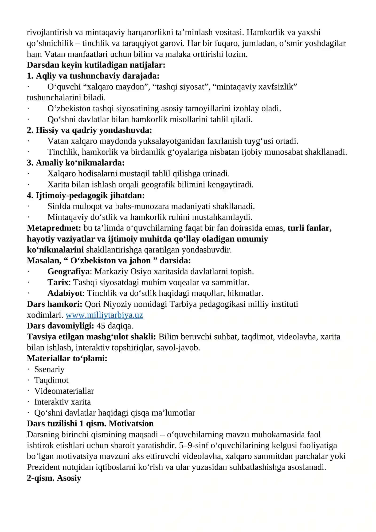 Kelajak soati 9-mavzu 2