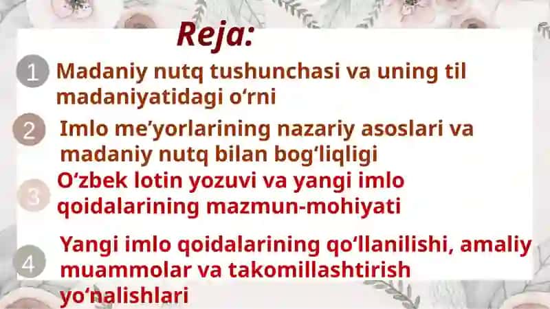 Madaniynutqningimlomeʼyorlari.Oʻzbeklotinalifbosidagiyangiimloqoidalari 2