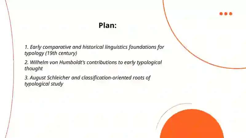 Historical background of typological investigation 2