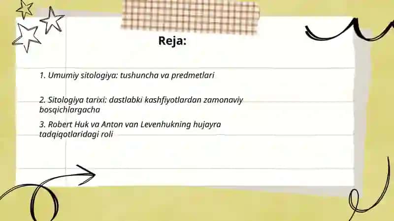 Umimiy sitologiya asoslari, tarixi va oʻrganish uslublari 2