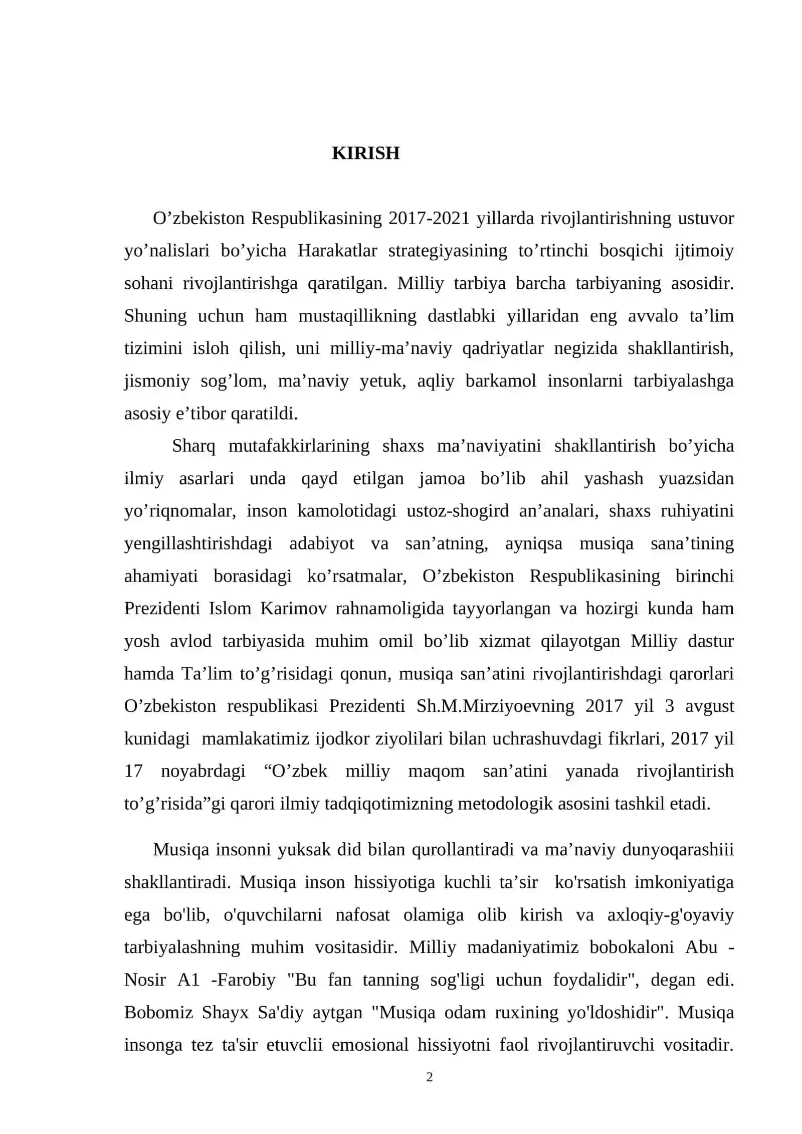 O’QUVCHILARNI MUSIQA MEROSI VA VATANGA MUHABBAT RUHIDA TARBIYALASHNING AHAMIYATI 2