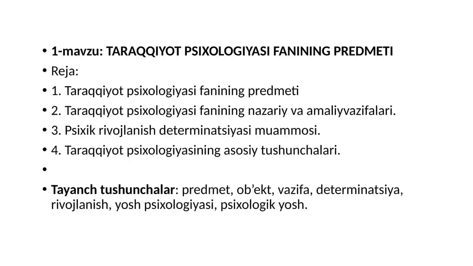 Taraqqiyot Psixologiyasi Fanining Predmeti 2