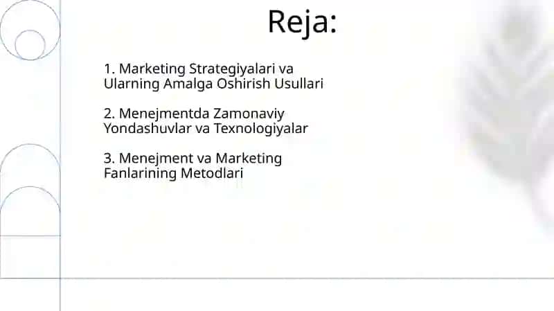 Menejmet va marketing fanning predmeti usuli 2