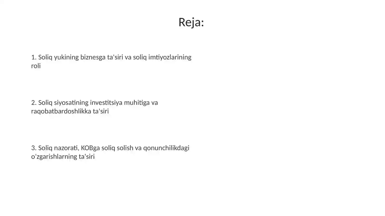Soliq tizimining biznes faoliyatiga ta'siri 2