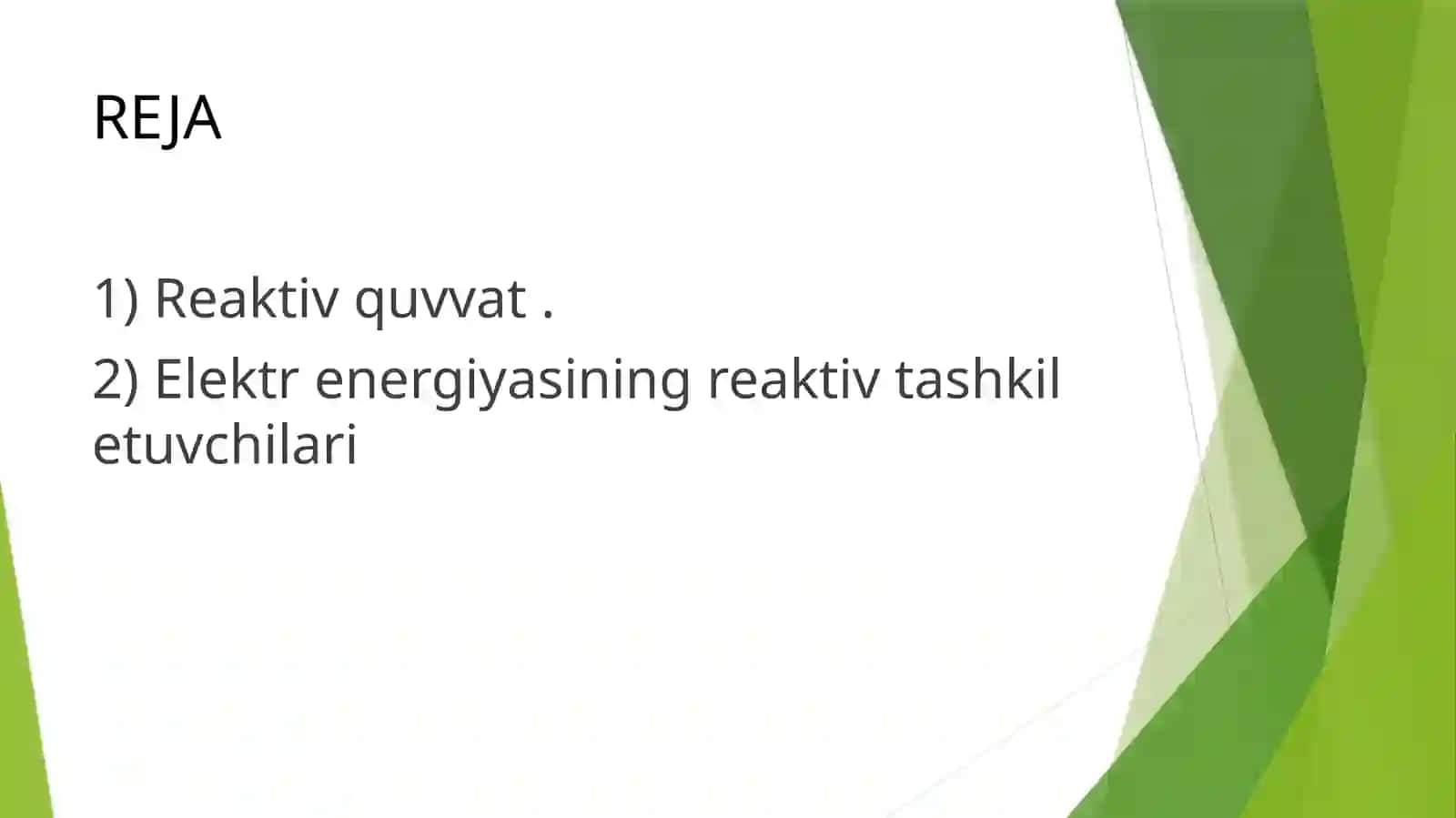 ELEKTR ENERGIYA ISHLAB CHIQARISH UZTISH VA TAQSIMLASH FANIDAN MUSTAQIL ISHI 2
