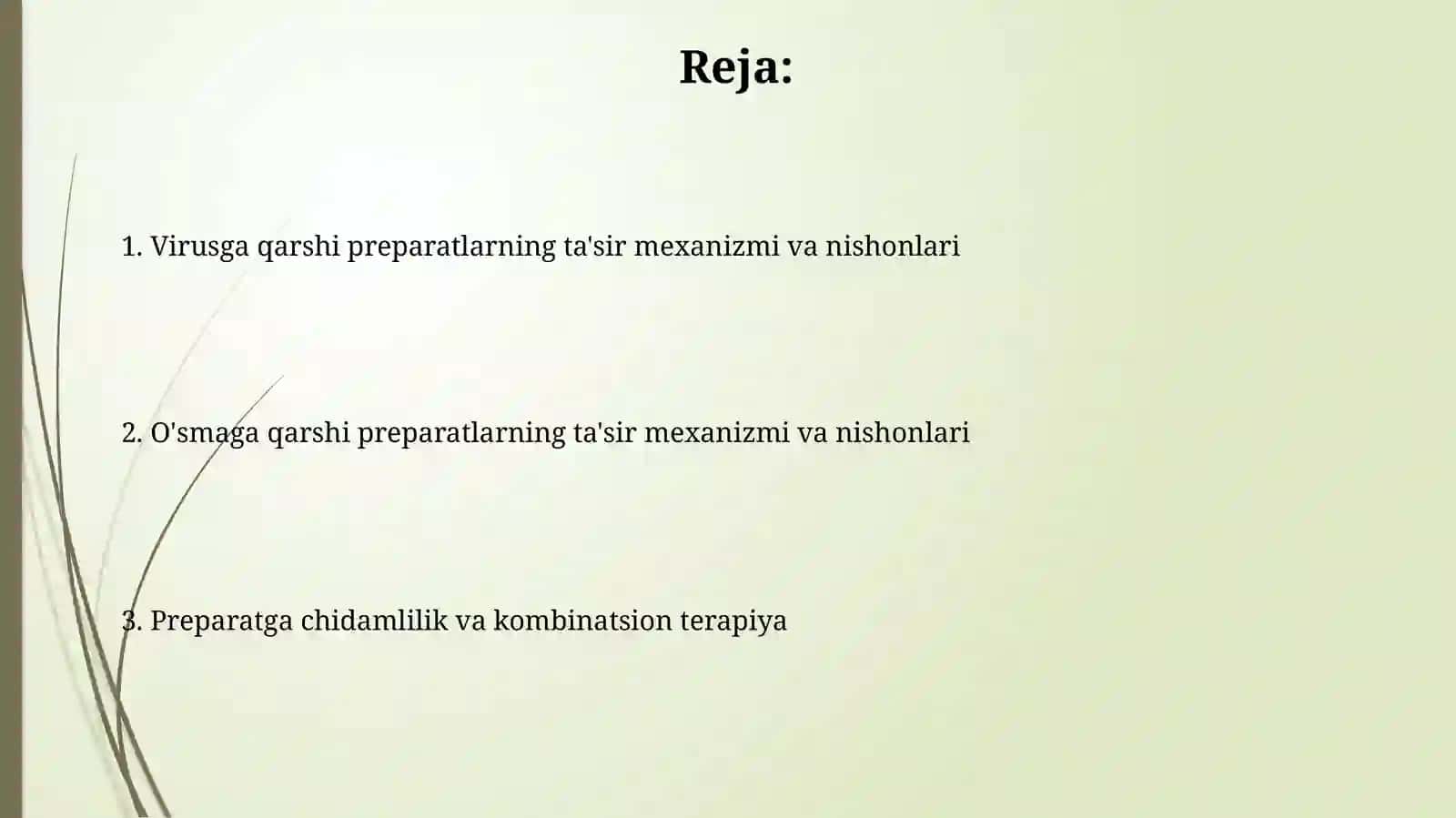 Viruslarga va. o'smalarga qarshi dori vositalarni ta'sir mexanizmi 2