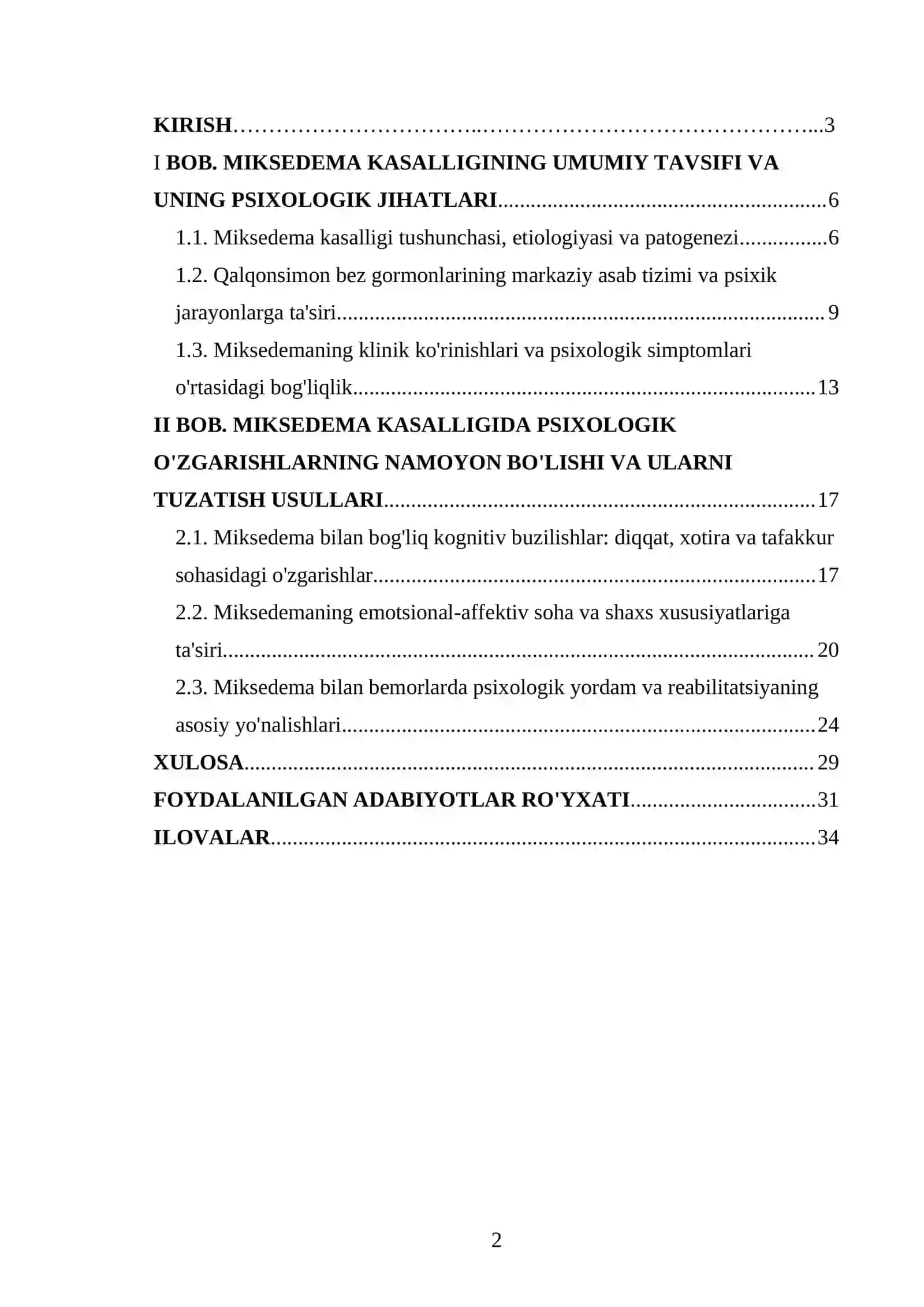 Miksedema kasalligida psixologik o'zgarishlarning namoyon bo'lishi 2