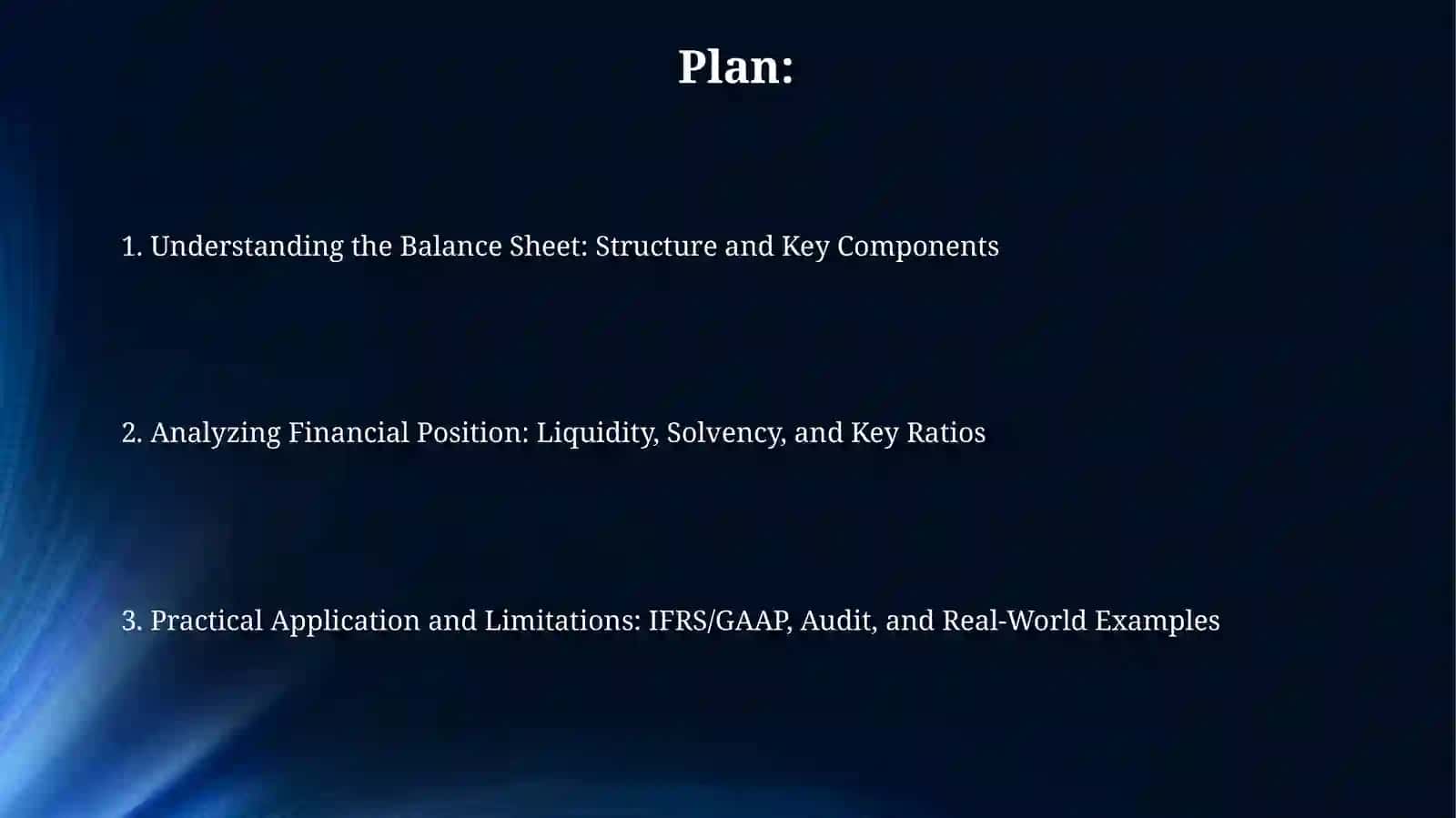 Balance sheets 2