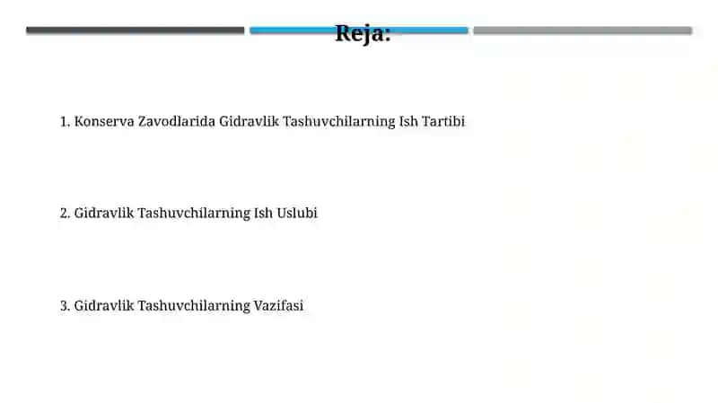 Gidravlik Tashuvchilarning Vazifasi 2