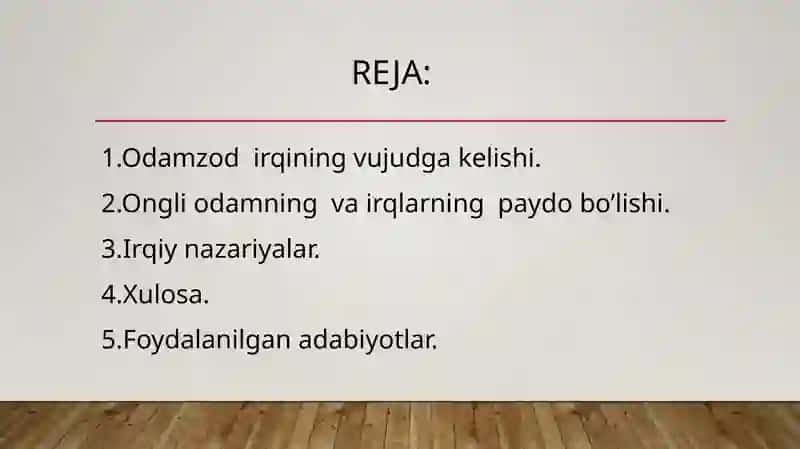 Irqlarning paydo bo'lishi 2