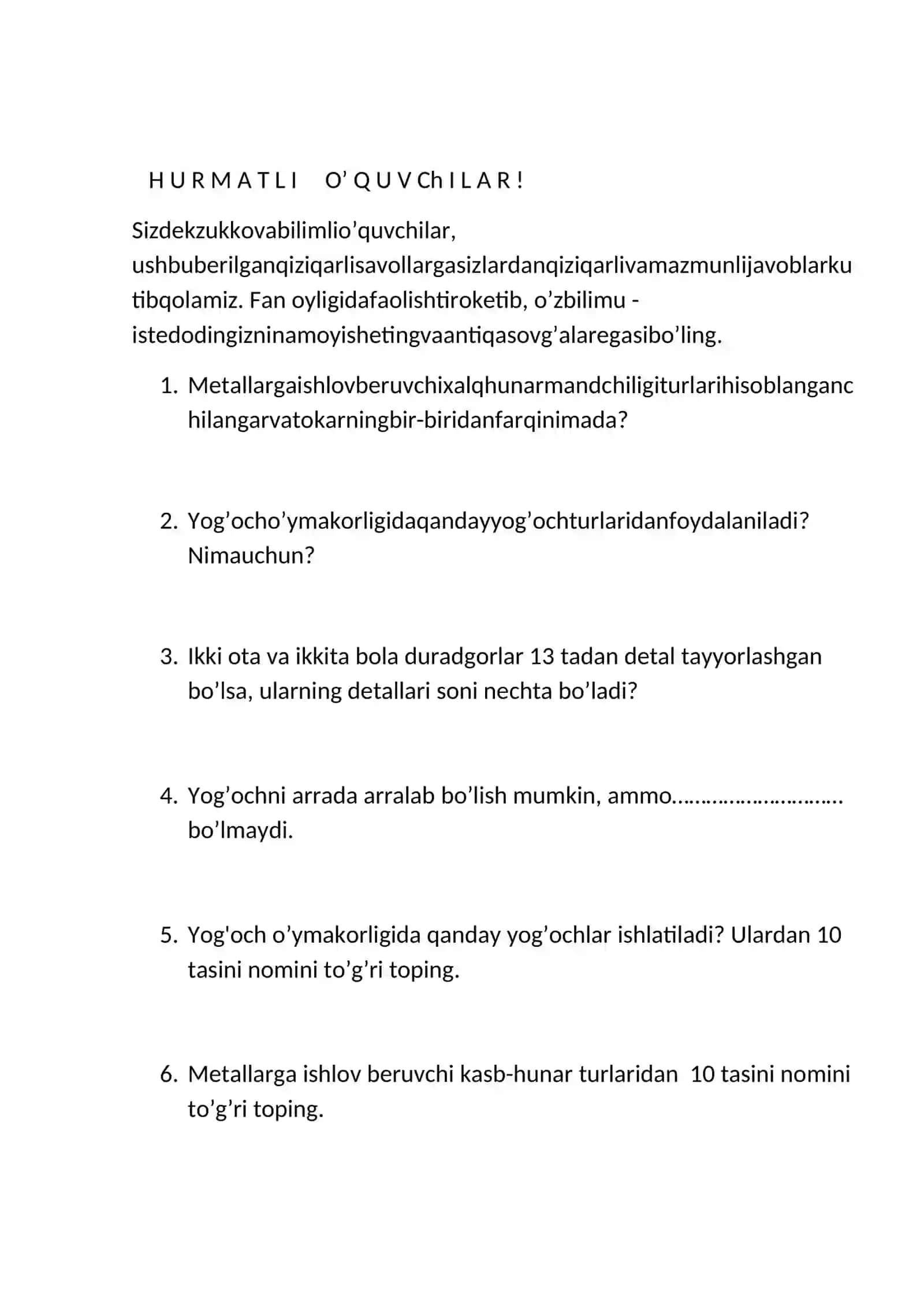 RANDALAR HAQIDA QANDAY MA’LUMOTGA EGASIZ? 2