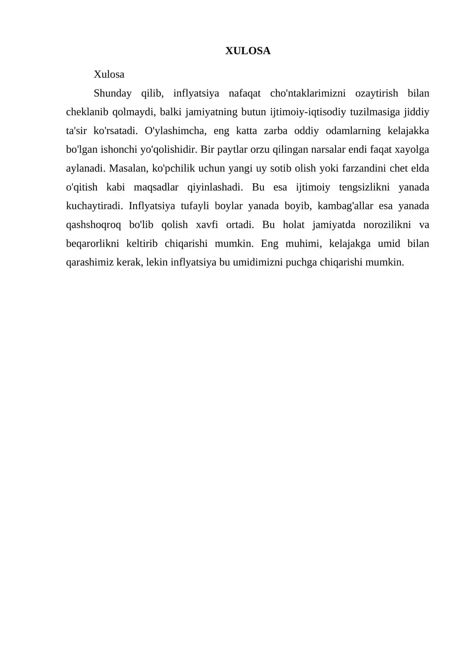 INFULYATSIYANING IJTIMOIY IQTISODIY OQIBATLARI 2