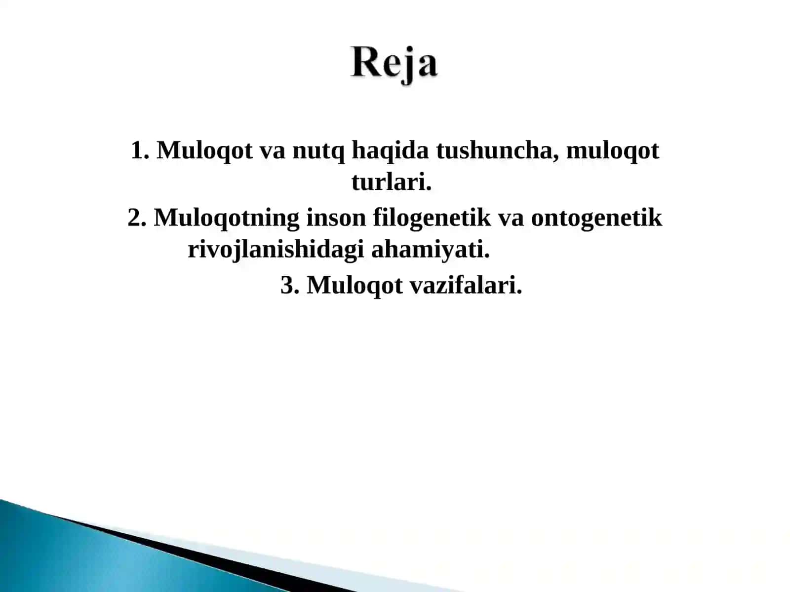 Muloqot va nutq haqida tushuncha, muloqot turlari 2
