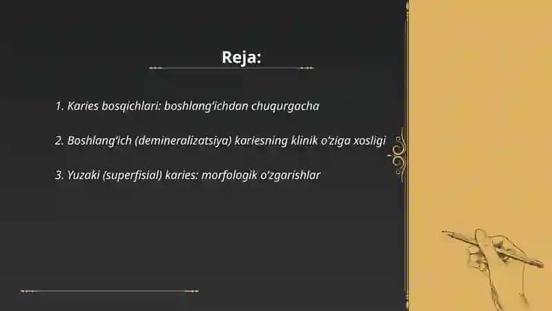 Kariesning bosqichlari 2