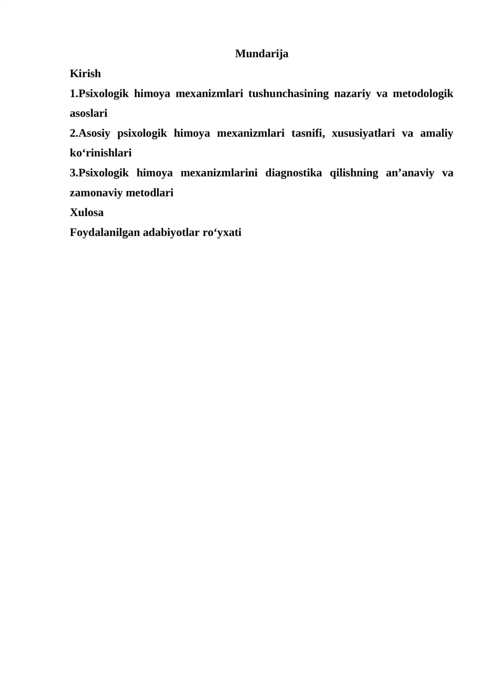 Psixologik himoya mеxanizmlari va ularni diagnostika mеtodlari 2