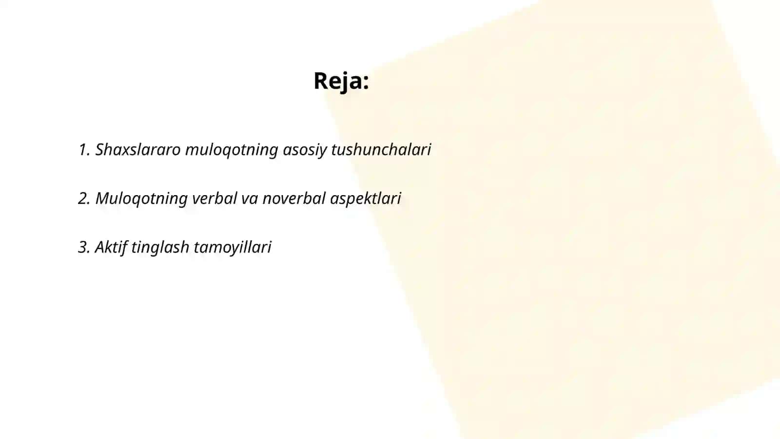 Shaxslararo muloqotning umumiy tamoyillari 2