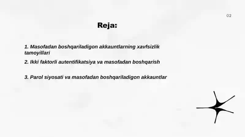 Masofadan boshqariladigon akkauntlar 2