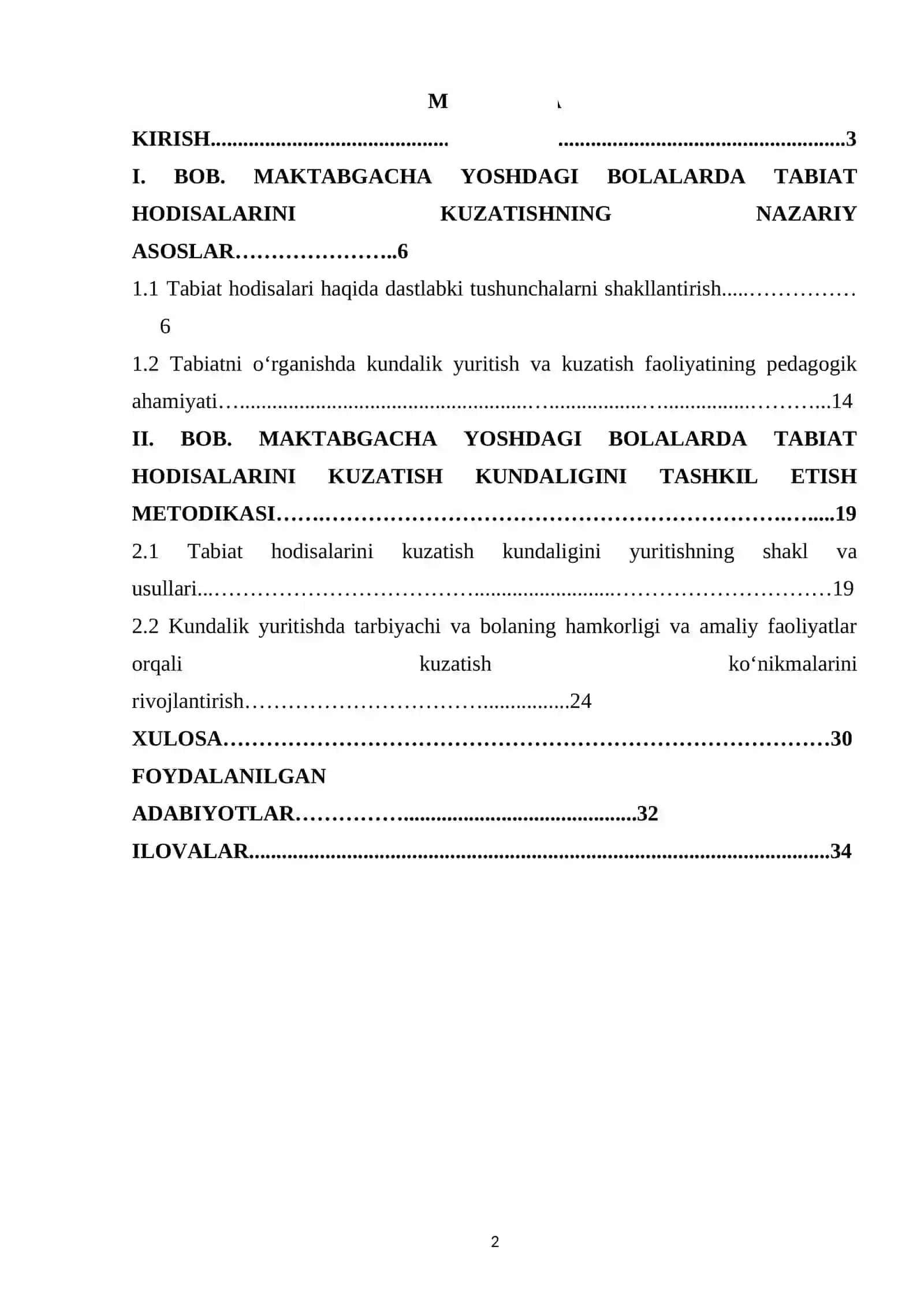 Maktabgacha yoshdagi bolalarda tabiat hodisalarini kuzatish kundaligini yuritish 2