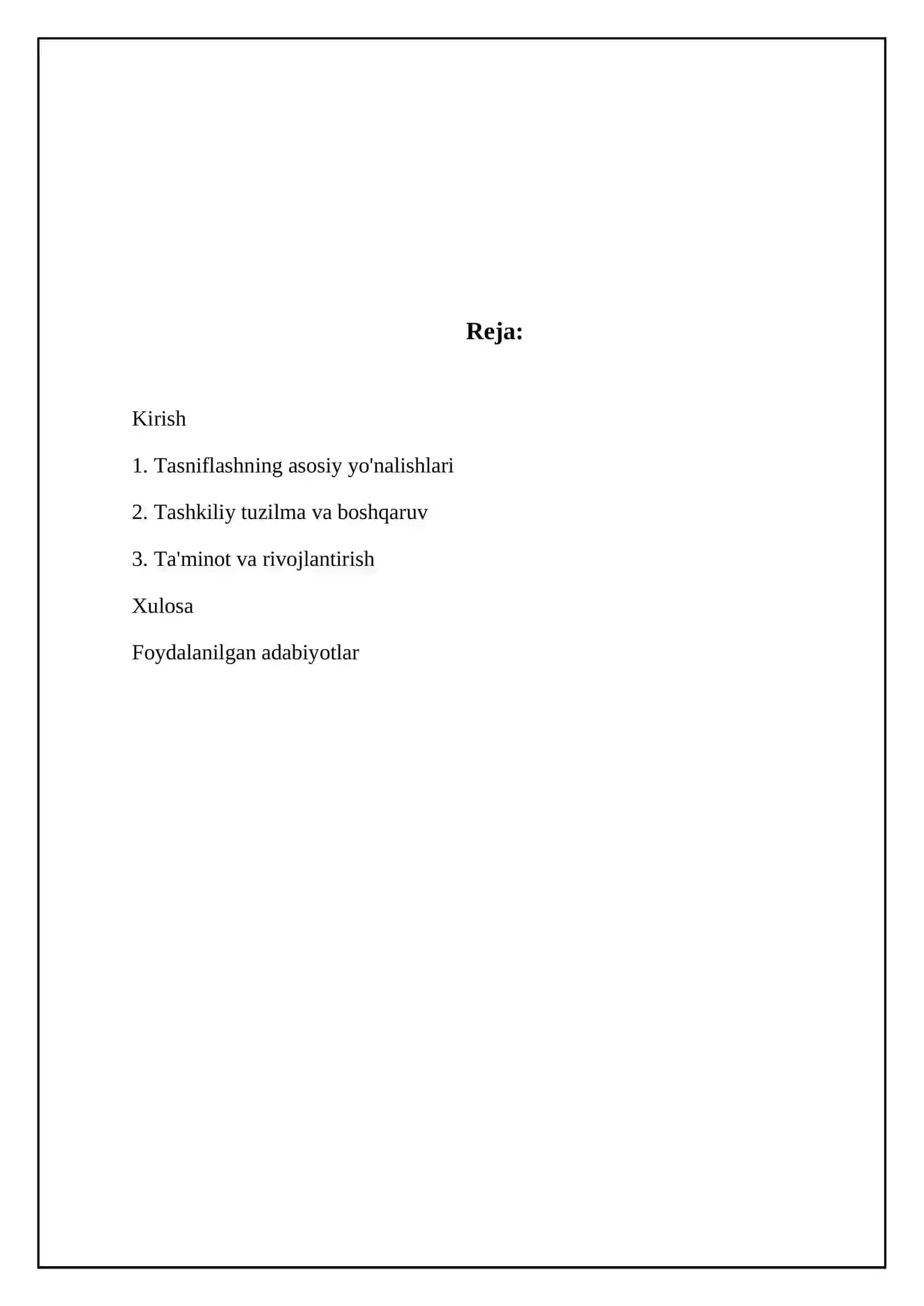 Taekvando rivojlanishini boshqarish tasnifini(struktura) tashkil qilish 2