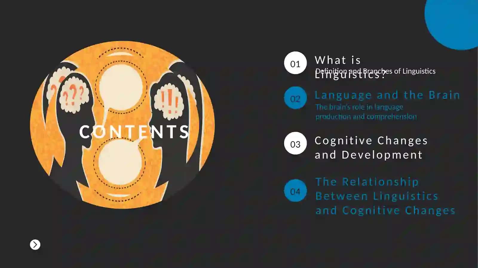 Linguistics as well as Cognitive changes 2