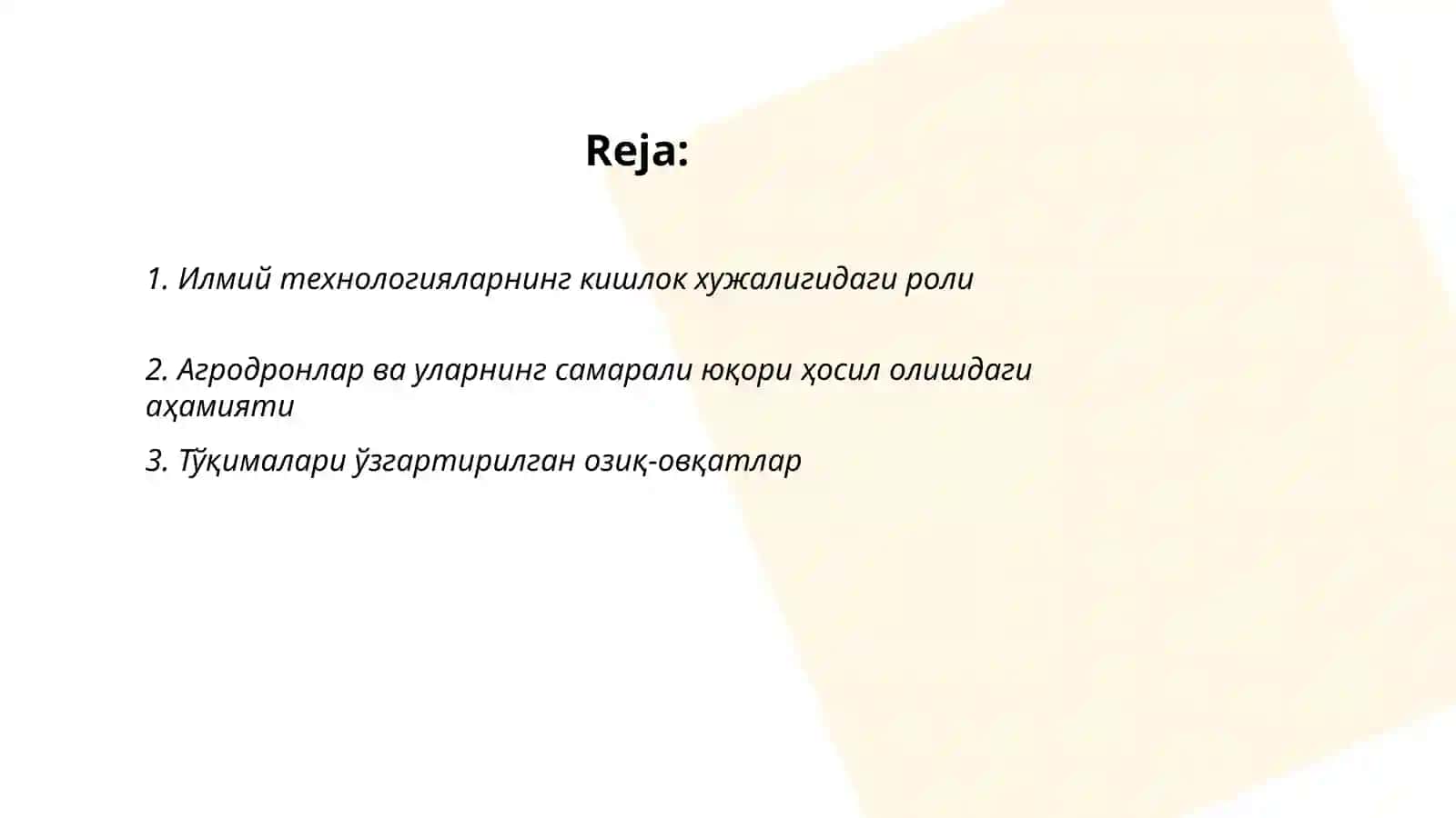 Илмий технологияларнинг кишлок хужалигидаги роли 2