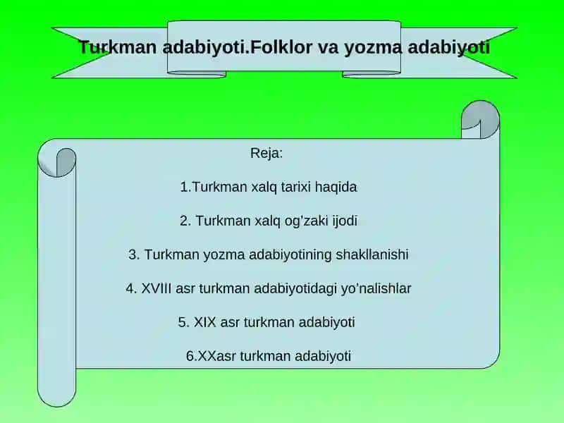 Turkman adabiyoti 2