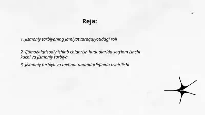 Jamiyat taraqqiyoti va ijtimoiy iqtidodiy ishlab chiqarish jsrayonlarida jismoniy tarbiyaning mohiyati. 2