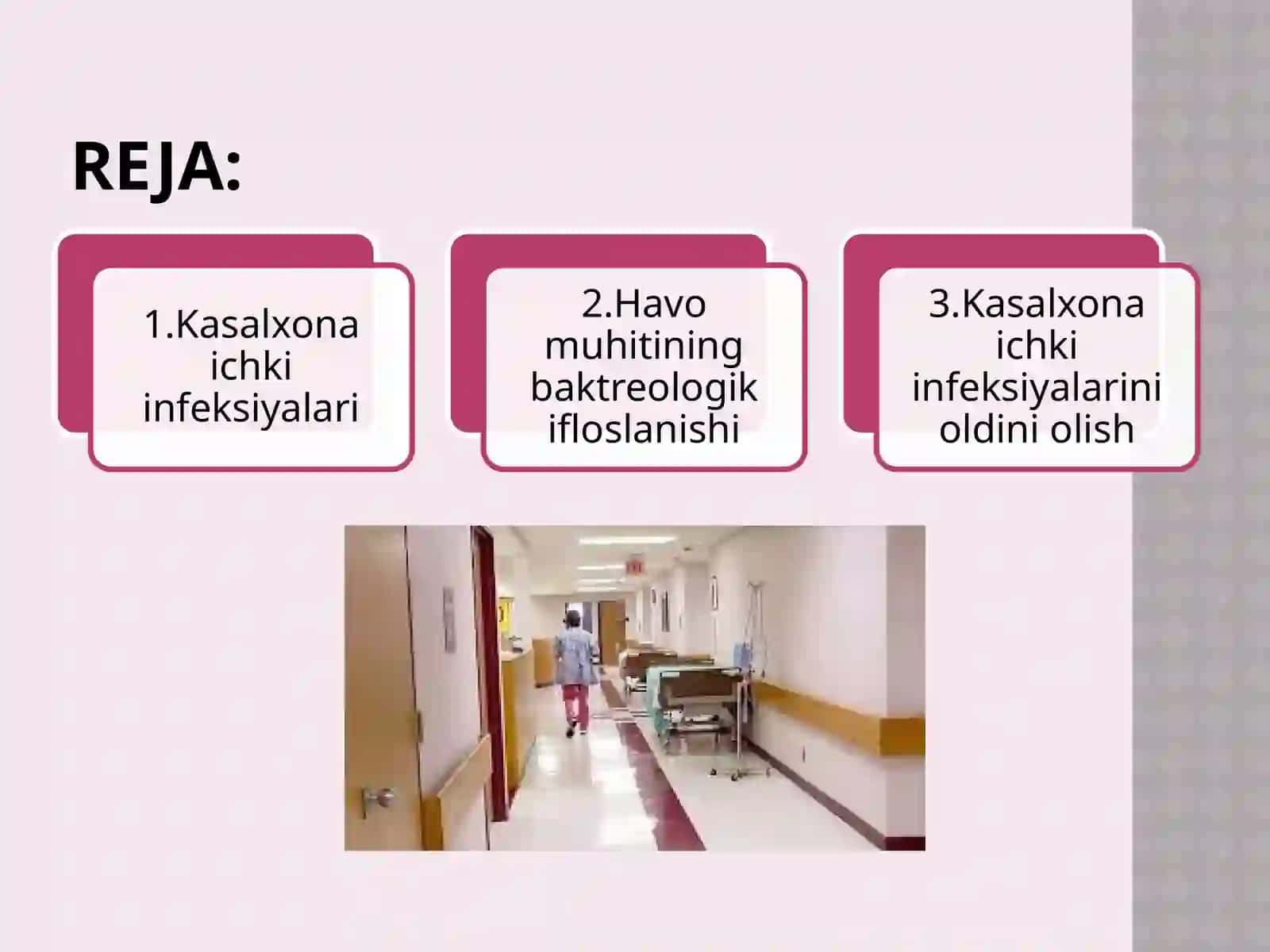 Kasalxona ichki infeksiyalarini kelib chiqishi uchun havo muhitining bakteriologik ifloslanganligini ahamiyati 2