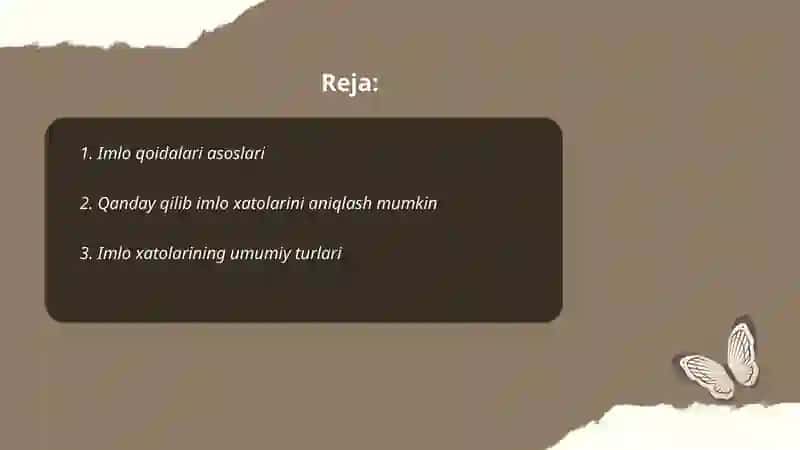 Imlo qoidalari asoslari 2
