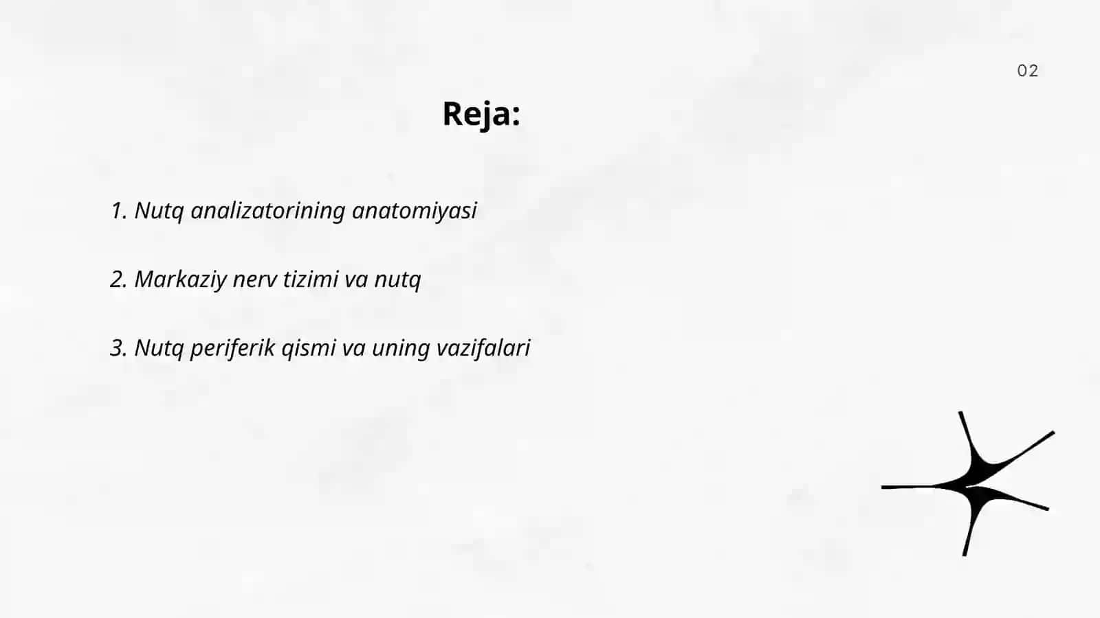 Nutq analizatorining markaziy va periferik qism faoliyati 2