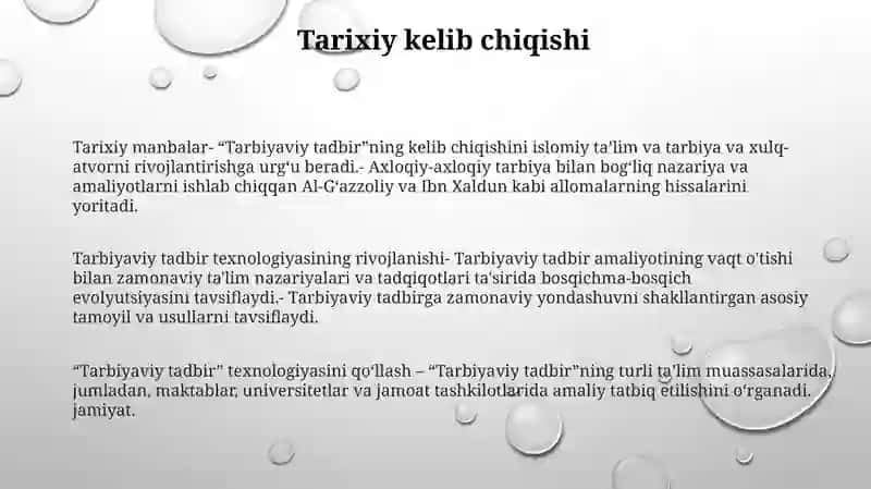 Tarbiyaviy Tadbirni OʻTkazish Texnalogiyasini Ishlab Chiqish 2