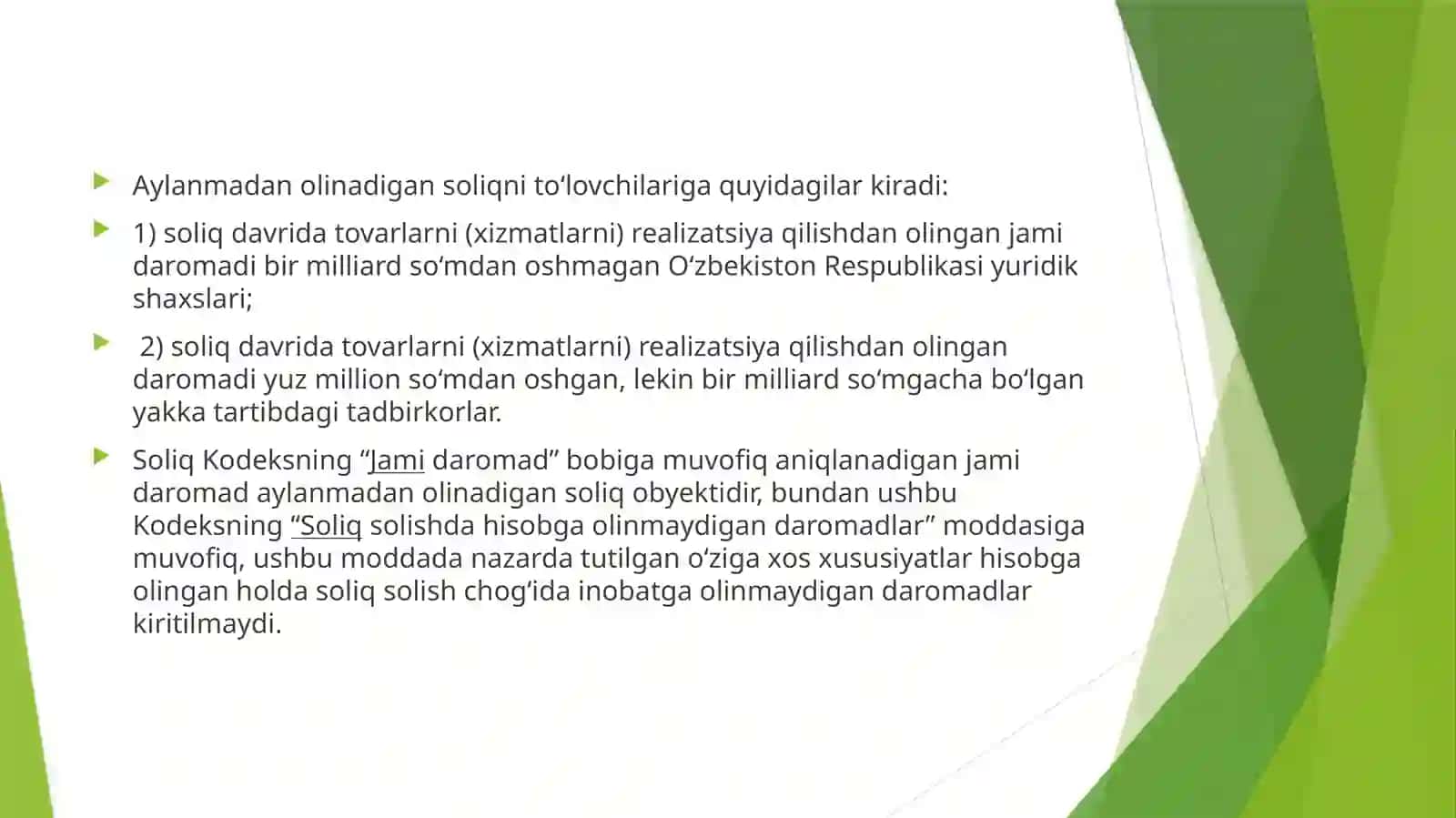 Aylanmadan olinadigan soliq 2