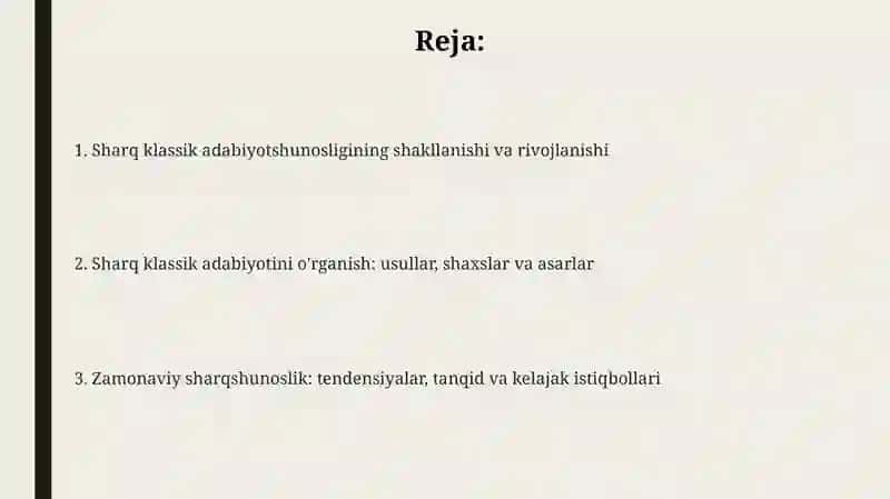 Sharq mumtoz adabiyotshunosligi tarixi 2