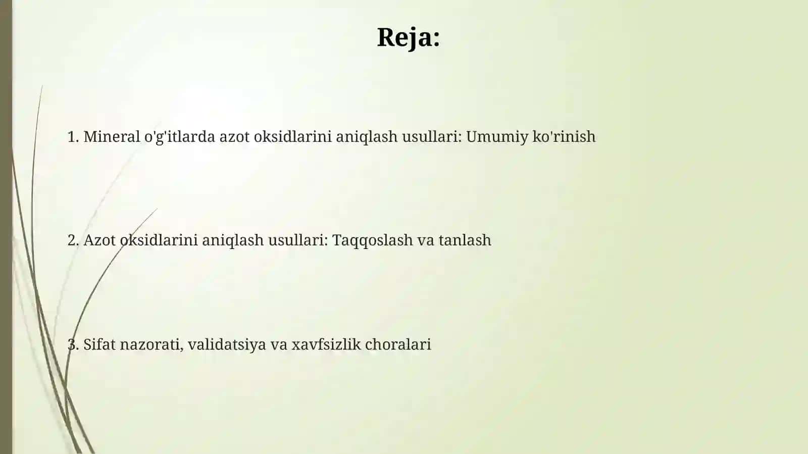 Mineralo'g'itlartarkibidanazotoksidlarinianiqlashusullari 2