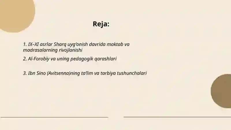 IX-XI asirlar Sharq Uyğonish davrida pedagogical fikirlarning rivojlanishi 2