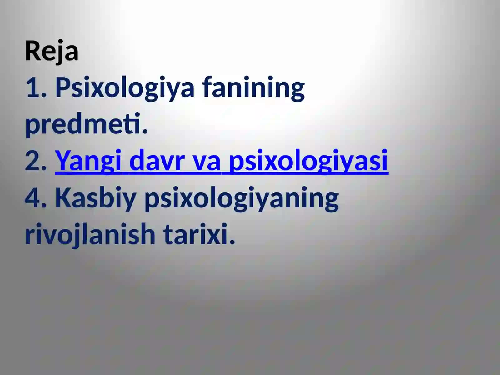 Psixologiyanidastlabkivao’rtaasrlardarivojlanishi 2