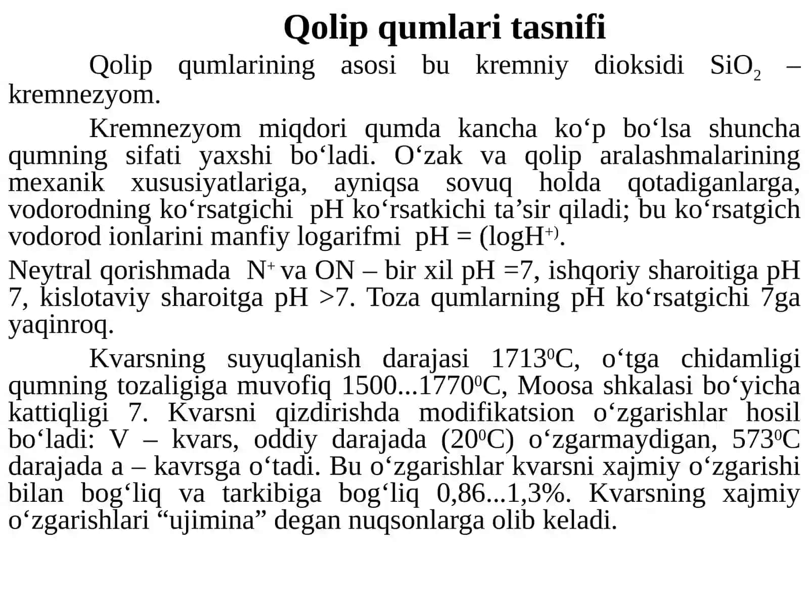 Qolip qumlari 2