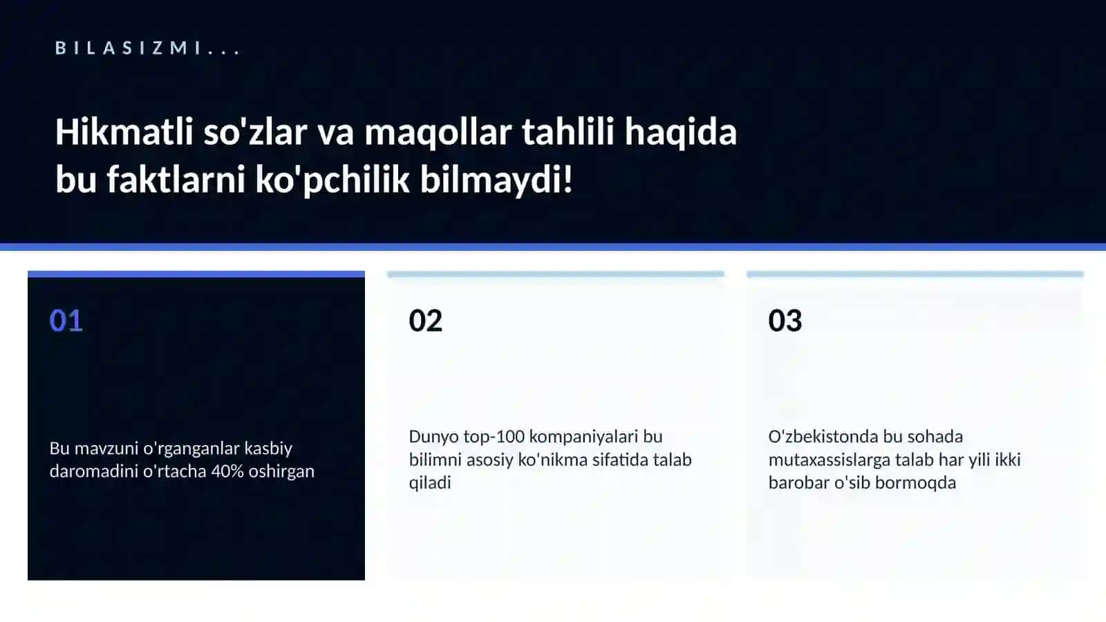 Hikmatli so'zlar va maqollar tahlili 2