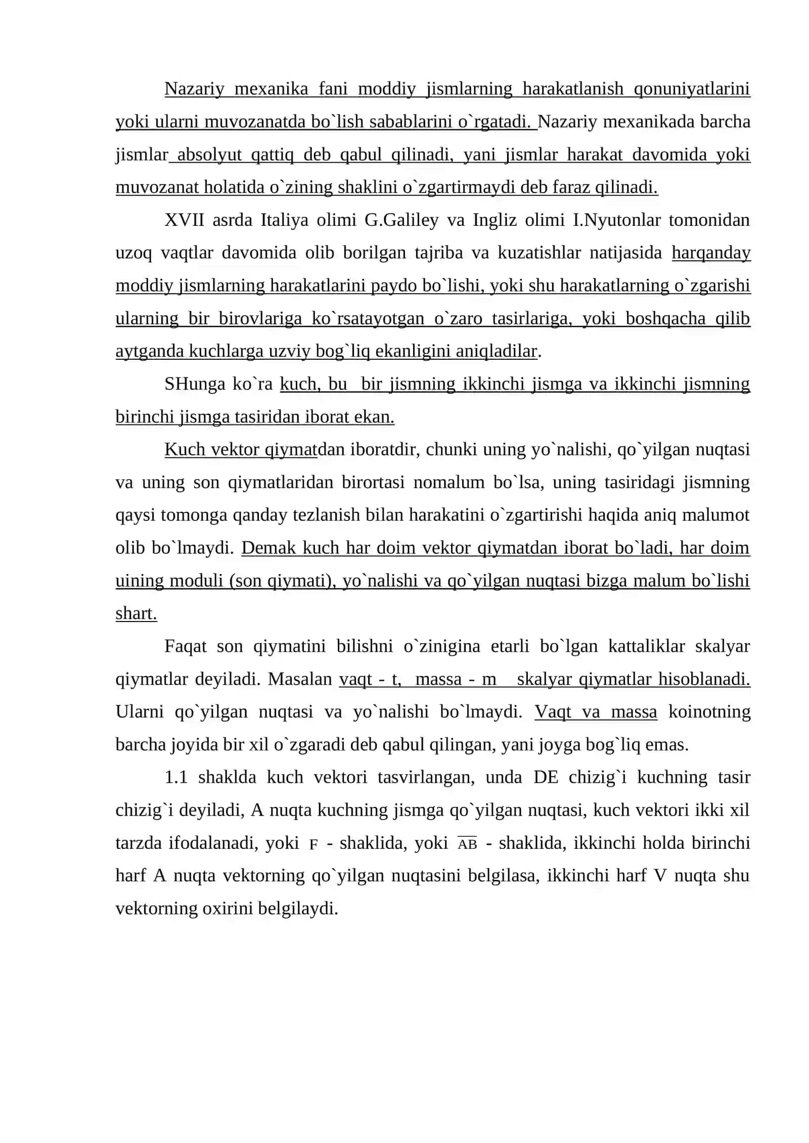 ABSOLYUT QATTIQ JISM. HARAKAT VA MUVOZANAT TEXNIKALARI 2