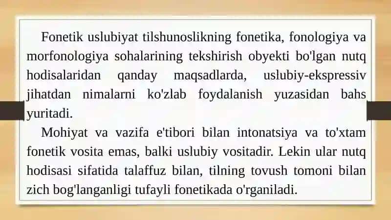 Fonetikuslubiyat.Leksikuslubiyat.Morfologikuslubiyat 2